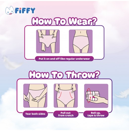FIFFY OVERNIGHT PANTIES - 3 IN 1 PACK (98-09-006)