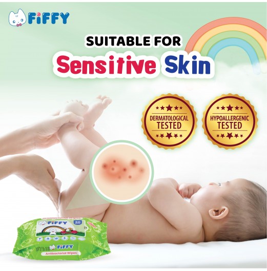 Baby Wipes - FIFFY ANTIBACTERIAL HYGIENIC WIPES (30s x 2)