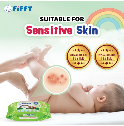 Baby Wipes - FIFFY ANTIBACTERIAL HYGIENIC WIPES (30s x 2)