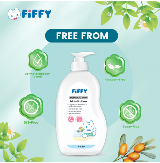 FIFFY BOTANICAL BABY MOIST LOTION (450ML)