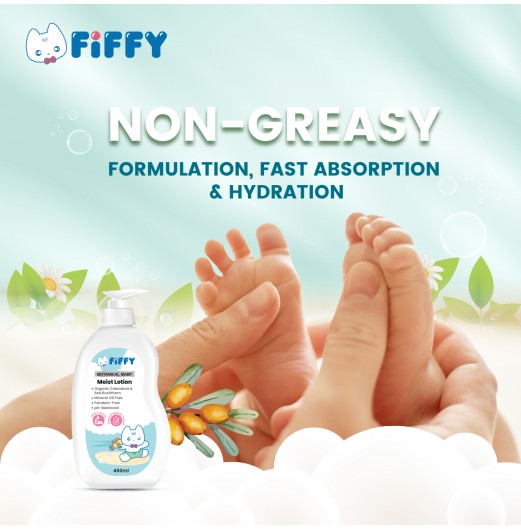 FIFFY BOTANICAL BABY MOIST LOTION (450ML)