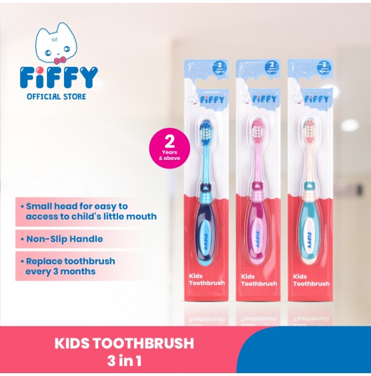 FIFFY 3 IN 1 KIDS TOOTHBRUSH (98-14-006)