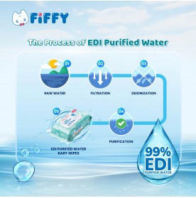 FIFFY EDI PURIFIED WATER BABY WIPES (NEW) (80s*2/ 80s*12) 98-15-003