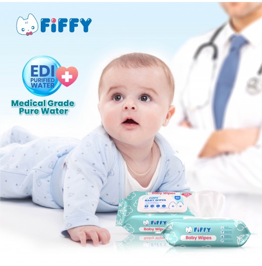 FIFFY EDI PURIFIED WATER BABY WIPES (NEW) (80s*2/ 80s*12) 98-15-003