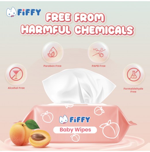 FIFFY BABY WIPES PEACH 120’S X 2 (98-15-004)