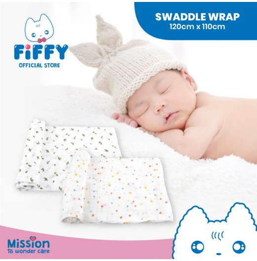 FIFFY BEDUNG BAYI SOFT AND VENTILATED BABY SWADDLE (2PCS / PACK) (98-282)