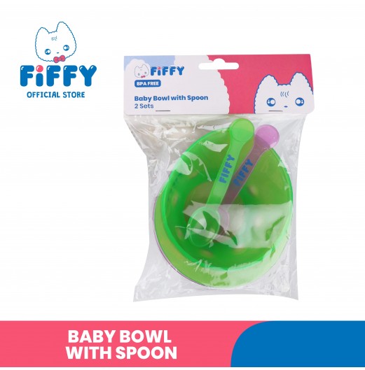 FIFFY BABY BOWL + SPOON X 2 SETS