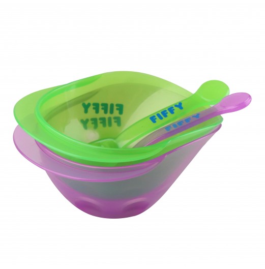 FIFFY BABY BOWL + SPOON X 2 SETS