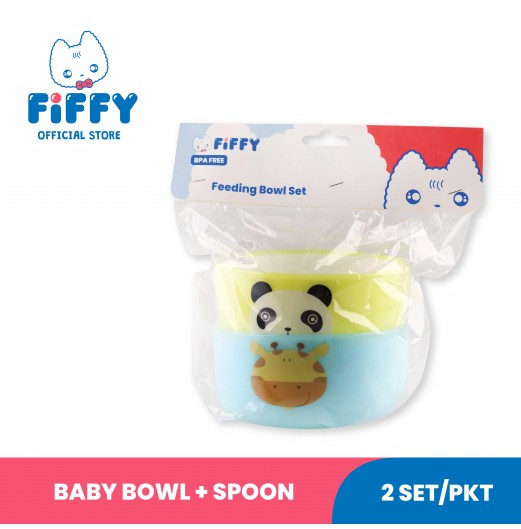 FIFFY BABY BOWL X 2'S + SPOON