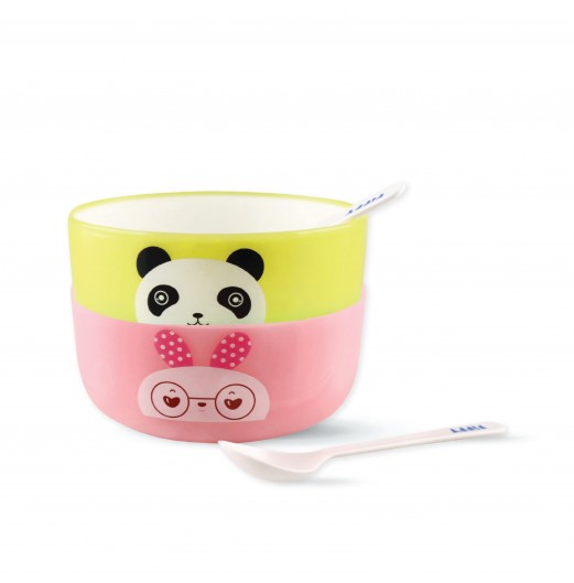 FIFFY BABY BOWL X 2'S + SPOON (98-391)