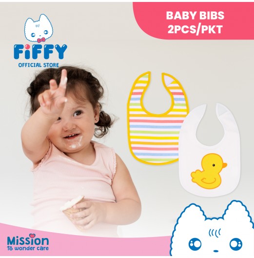 Feeding Utensils - FIFFY BABY BIB WITH VELCRO TAPE (2 PCS)