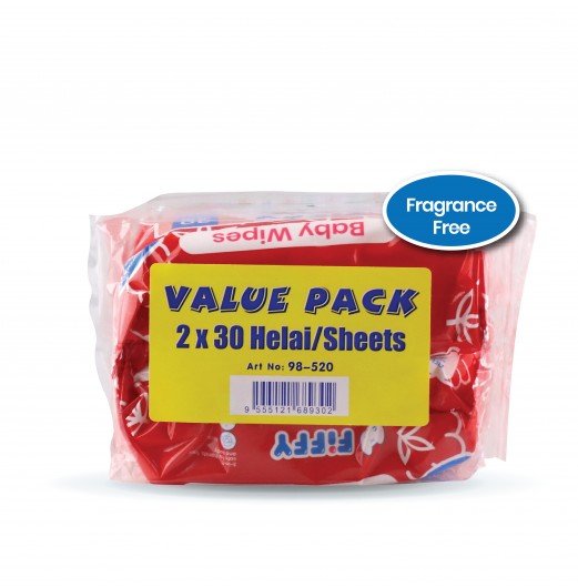 Baby Wipes - FIFFY BABY WIPES RED 30 S X 2
