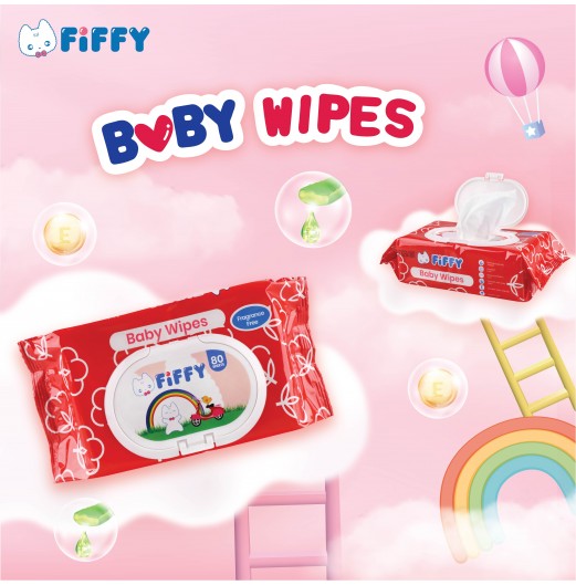 Baby Wipes - FIFFY BABY WIPES FRAGRANCE FREE (3 X 80'S + 30'S) 98-505