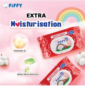 FIFFY BABY WIPES FRAGRANCE FREE 30'S X 2 (98-520)