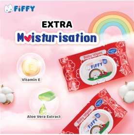 FIFFY BABY WIPES FRAGRANCE FREE 30'S X 2