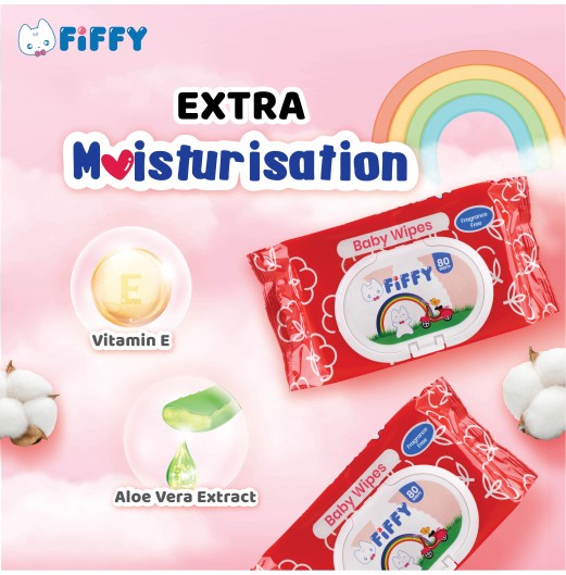 Baby Wipes - FIFFY BABY WIPES FRAGRANCE FREE (3 X 80'S + 30'S) 98-505