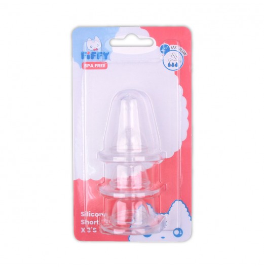 Teats & Nipples - FIFFY SILICONE SHORT STANDARD TEATS X-CUT (3PCS)