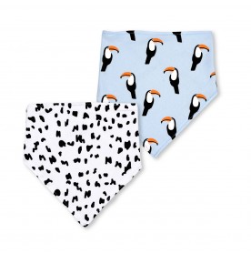 FIFFY BABY TRIANGLE BIBS (2PCS/PKT)(98-641)