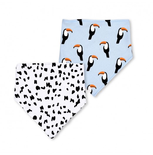 FIFFY BABY TRIANGLE BIBS (2PCS/PKT)(98-641)