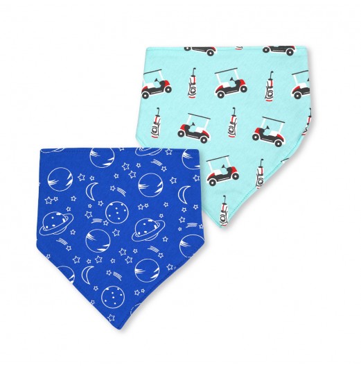 FIFFY BABY TRIANGLE BIBS (2PCS/PKT)(98-641)