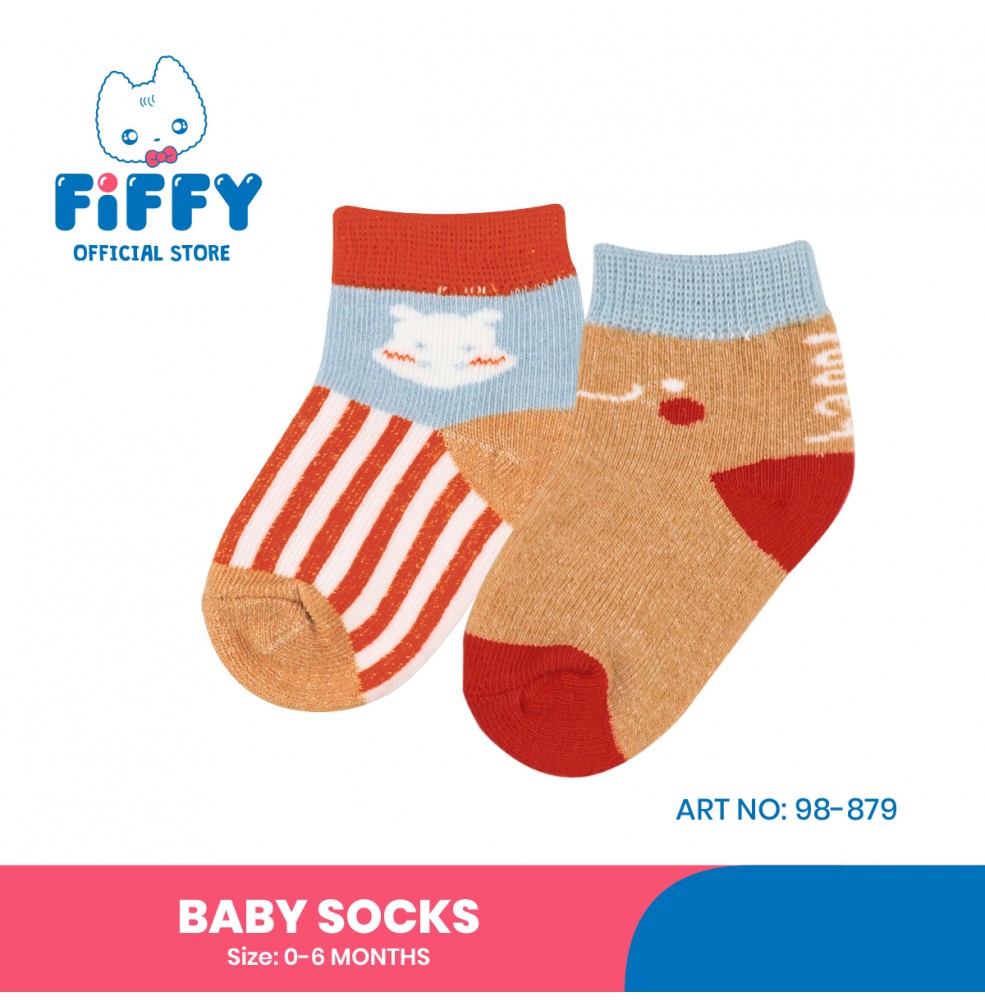 FIFFY COLOURFUL BABY SOCK 2 PAIRS
