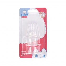 FIFFY SILICONE LONG STANDARD TEATS X-CUT (3 PCS) 98-885