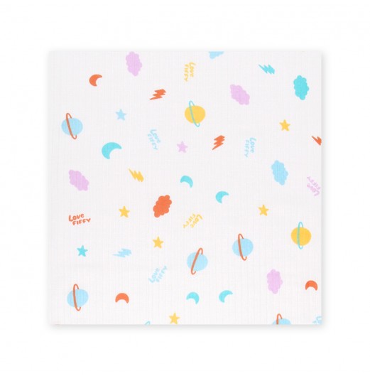 FIFFY BABY NAPKIN PRINTED 76 X 76CM 10'S (98-894)