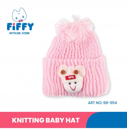 FIFFY CUTE GIRL KNITTING BABY HAT