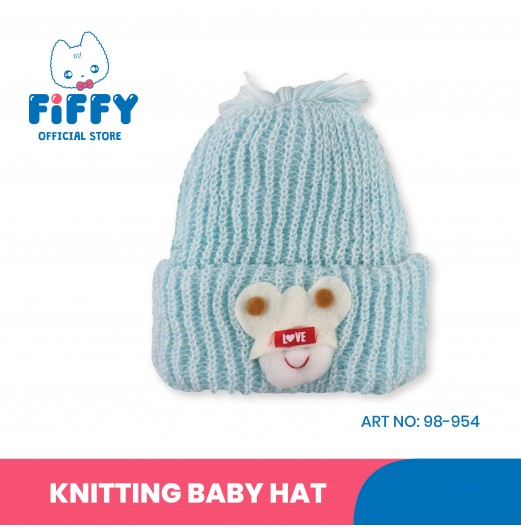 FIFFY CUTE GIRL KNITTING BABY HAT