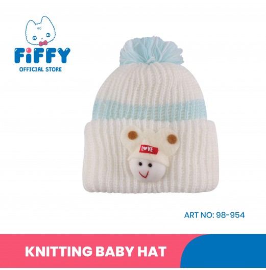 FIFFY CUTE GIRL KNITTING BABY HAT