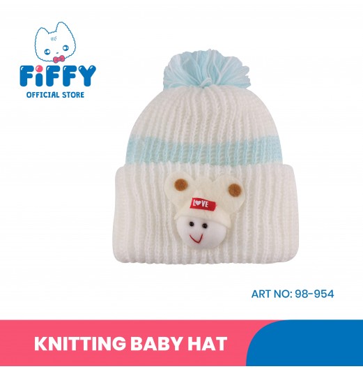 FIFFY CUTE GIRL KNITTING BABY HAT (98-954)