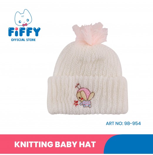 FIFFY CUTE GIRL KNITTING BABY HAT (98-954)