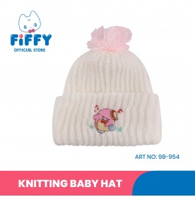 FIFFY CUTE GIRL KNITTING BABY HAT