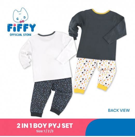 FIFFY SHINNY STAR 2 IN 1 BOY PYJAMAS SET