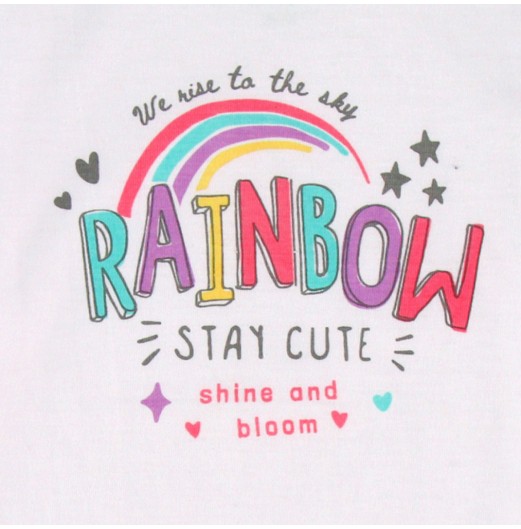 FIFFY STAY RAINBOW 2 IN 1 GIRL PYJAMAS SET