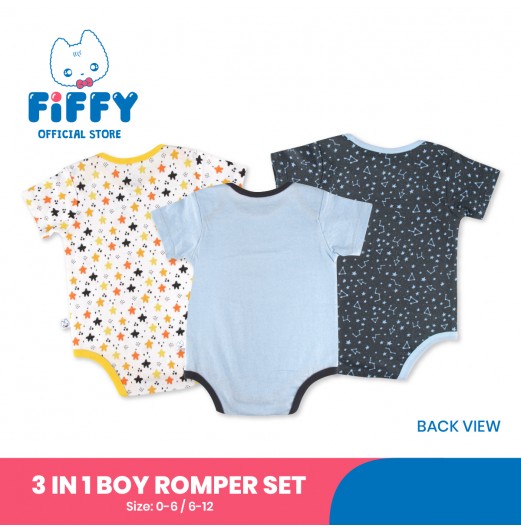 FIFFY SPCAE TRAVEL 3 IN 1 BOY ROMPER SET