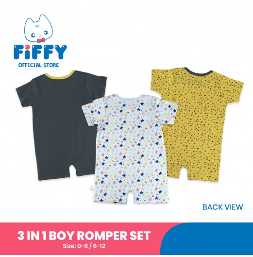 FIFFY STAR GATHERING 3 IN 1 BOY ROMPER SET