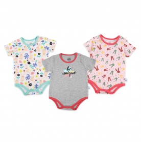 FIFFY SET BAJU BAYI RABBIT WAY 3 IN 1 GIRL ROMPER SET (CM3623007)