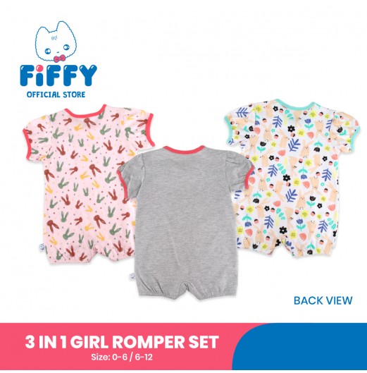 FIFFY HERBIVOROUS RABBIT 3 IN 1 GIRL ROMPER SET