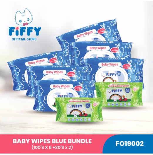 FIFFY BABY CALENDULA WIPES VALUE PACK 100'S X6+30'SX2 - FO19002
