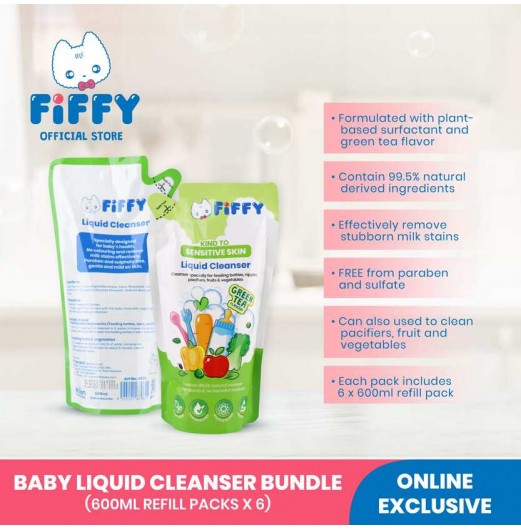 FIFFY LIQUID CLEANSER GREEN TEA REFILL PACK * 6 - FO22002