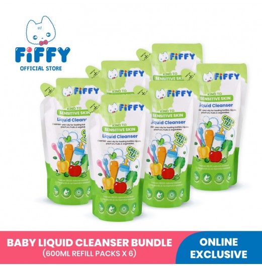 FIFFY LIQUID CLEANSER GREEN TEA REFILL PACK * 6 - FO22002