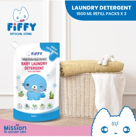FIFFY MITES & BEDS BUG CONTROL LAUNDRY DETERGENT REFILL PACK *3 - FO22003