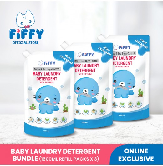 FIFFY MITES & BEDS BUG CONTROL LAUNDRY DETERGENT REFILL PACK *3 - FO22003