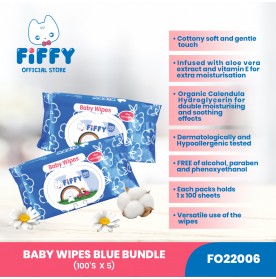 FIFFY BABY CALENDULA WIPES 100'S *5 - FO22006
