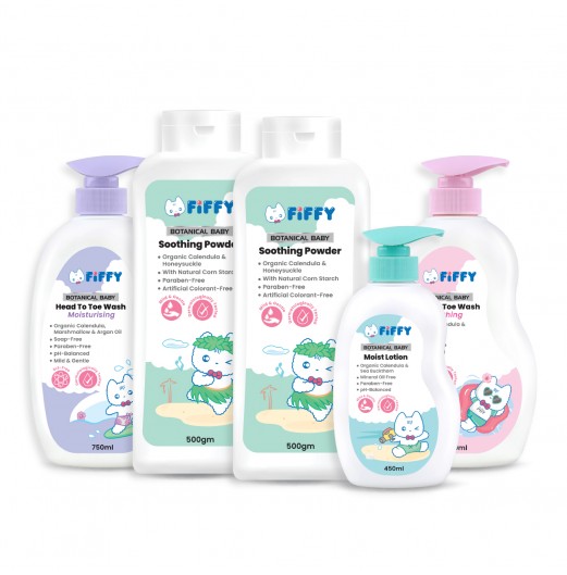 FIFFY BOTANICAL BABY BATH ALL IN 1 COMBO SET -FO23001