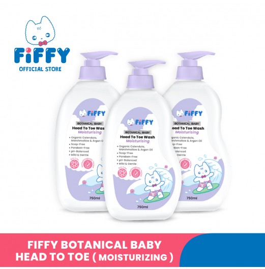 SHOP ALL - FIFFY MOISTURIZING BOTANICAL BABY HEAD TO TOE WASH (750ML BOTTLE / 600ML REFILL) 