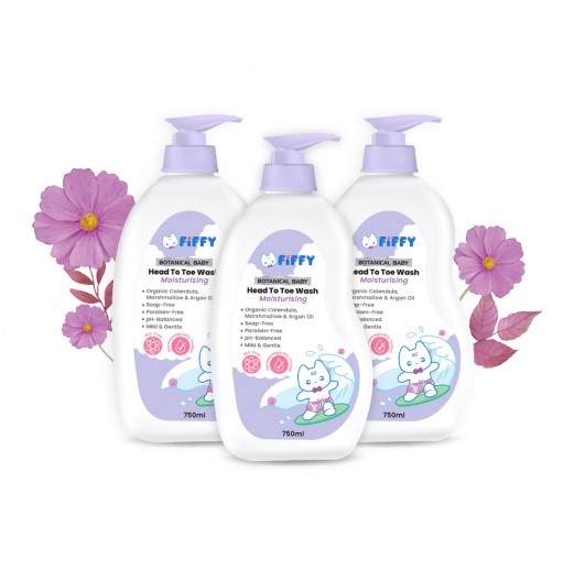 SHOP ALL - FIFFY MOISTURIZING BOTANICAL BABY HEAD TO TOE WASH (750ML BOTTLE / 600ML REFILL) 