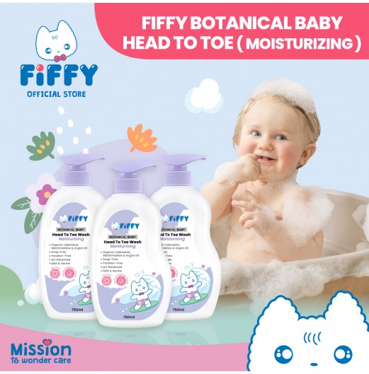 SHOP ALL - FIFFY MOISTURIZING BOTANICAL BABY HEAD TO TOE WASH (750ML BOTTLE / 600ML REFILL) 
