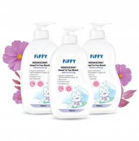 FIFFY MOISTURIZING BOTANICAL BABY HEAD TO TOE WASH (750ML BOTTLE / 600ML REFILL)